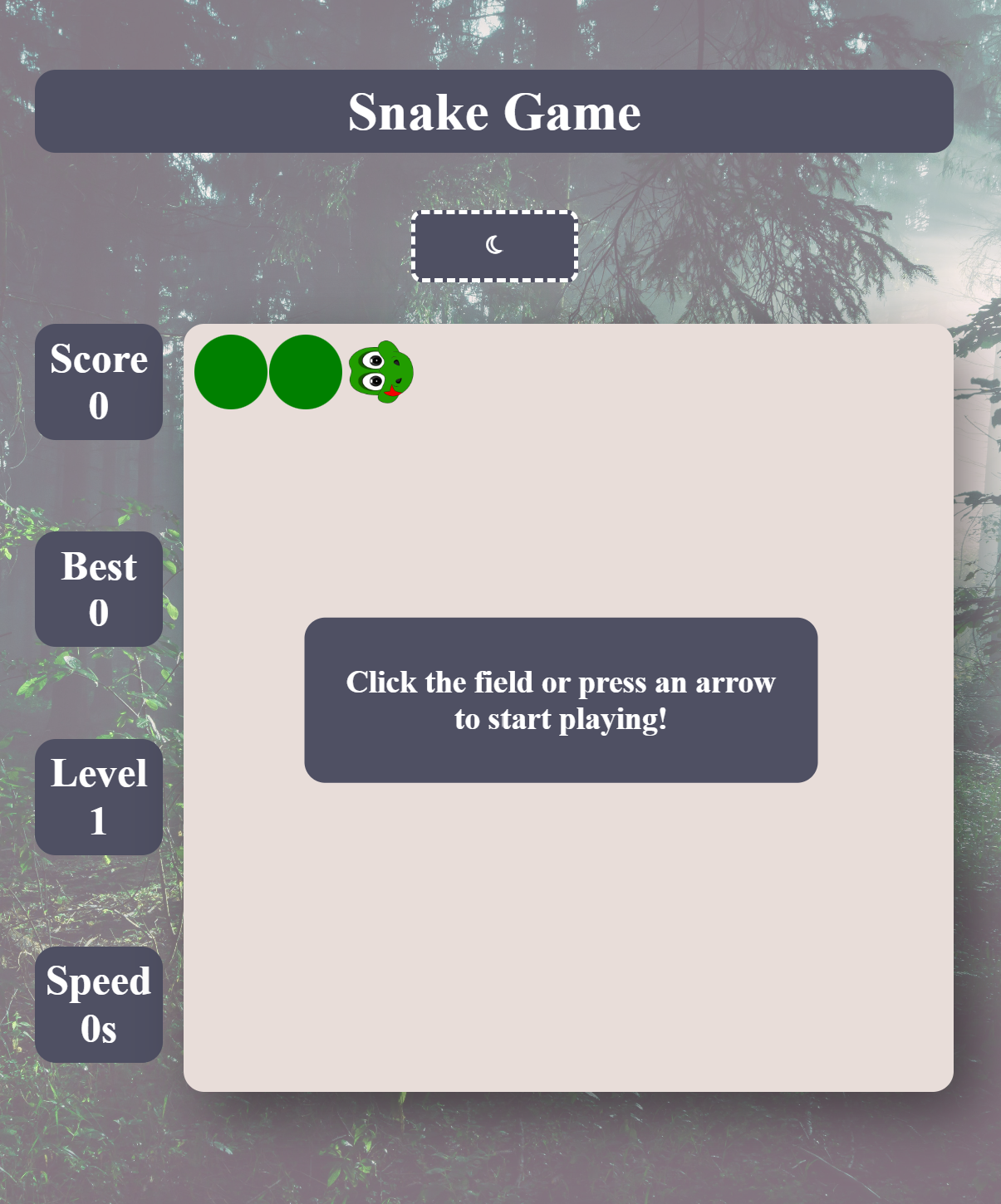 An image of the "Snake Game" project